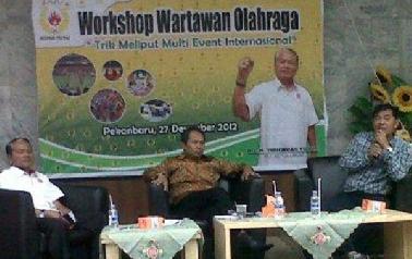 Jelang ISG, Koni Riau Beri Pelatihan Wartawan Olahraga