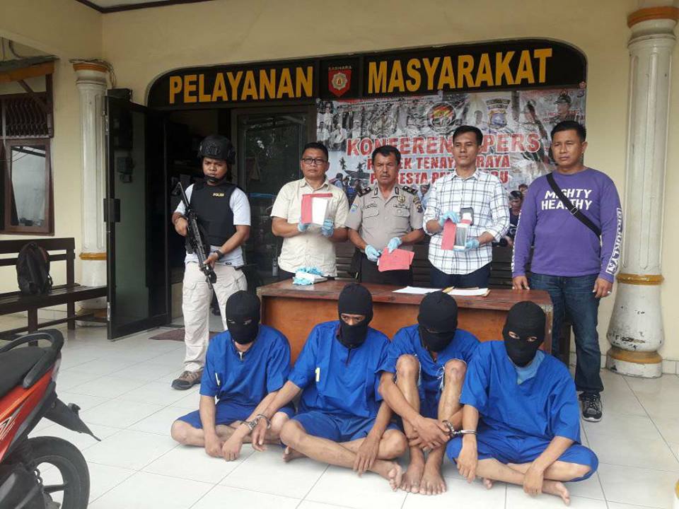 Empat Pelaku Jambret yang Ditangkap Polisi Ternyata Sudah Beraksi 25 Kali di Pekanbaru