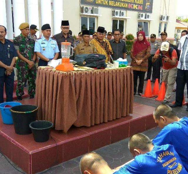 Polres Dumai Musnahkan BB Narkoba