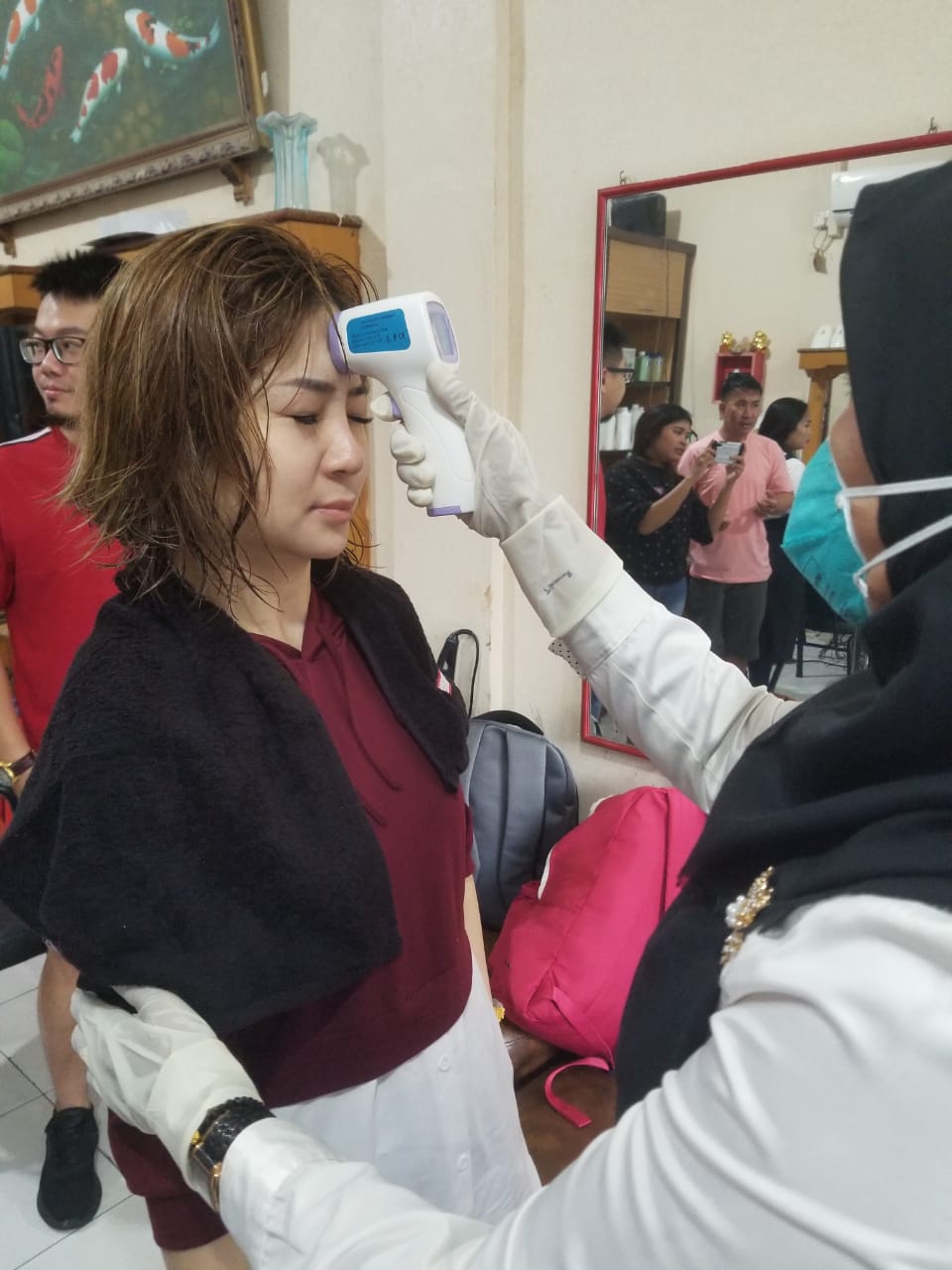 Antisipasi Virus Corona, Dinkes Bengkalis Periksa Suhu Tubuh Warga Taiwan dan Malaysia 