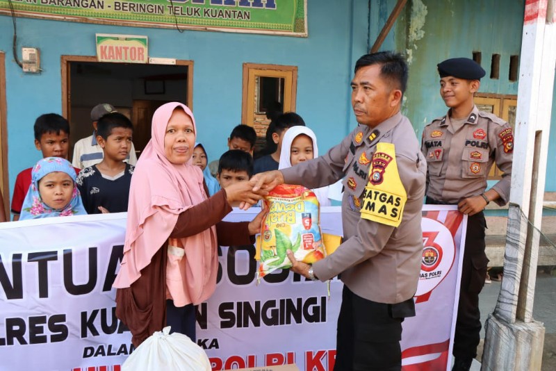 Polres Kuansing Gelar Bhakti Sosial dan Religi dalam Peringatan HUT Humas Polri ke-73