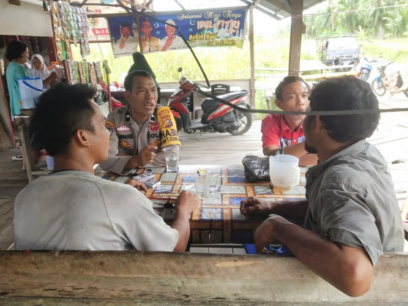 Tingkatkan Kamtibmas, Polsek Batang Tuaka Kunjungi Warga Desa Tasik Raya