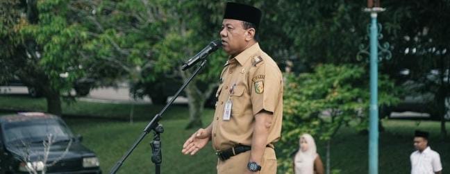 Kembali Bertugas, Bupati Kuansing Suhardiman Pimpin Apel Bersama dan Dorong Peningkatan Etos Kerja