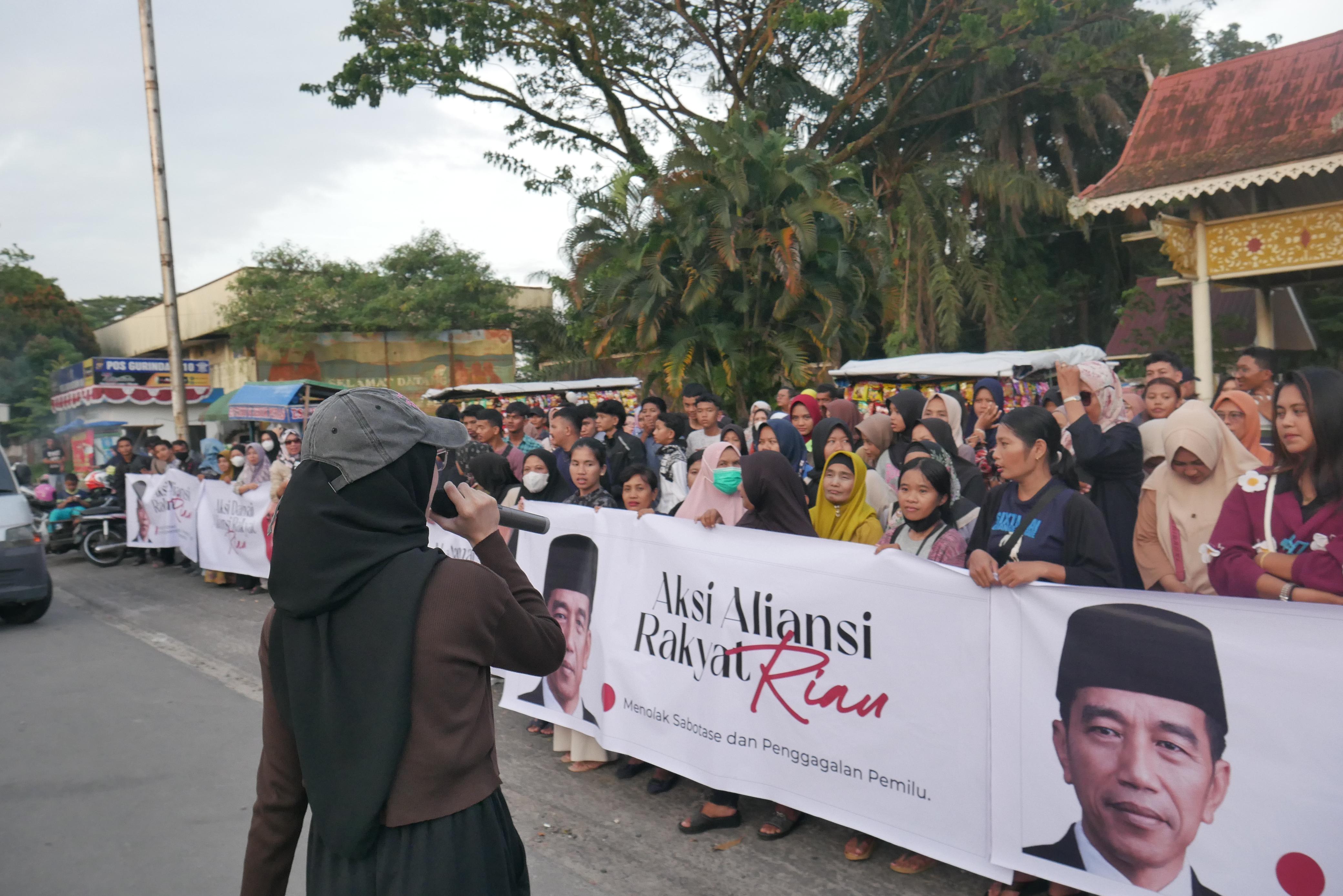 Massa ARR Kembali Aksi Damai di Riau, Serukan Tolak Sabotase Pemilu