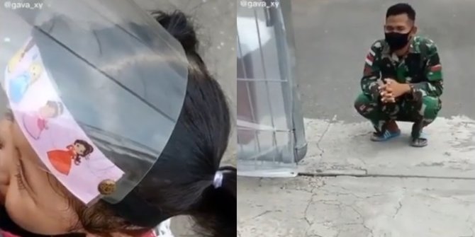 Sudah Lama Ditinggal Dinas, Anak TNI Ini Tak Kenal Ayahnya Sampai Menangis Saat Mau Dipeluk