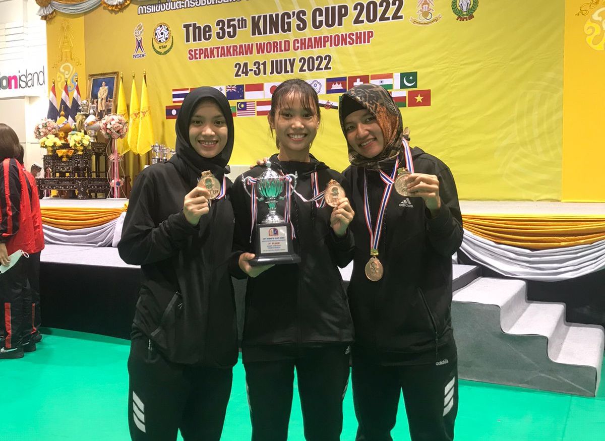 Timnas Putri Bengkalis Raih Perunggu di Kejuaraan Sepak Takraw World Championship 