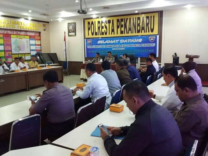 Tim supervisi Dit Binmas Polda Riau Gelar Supervisi BUJP di Polresta Pekanbaru