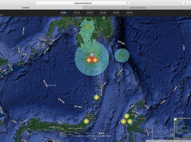 BNPB: Peringatan Tsunami Gempa 7,3 SR di Kepulauan Sangihe Berakhir