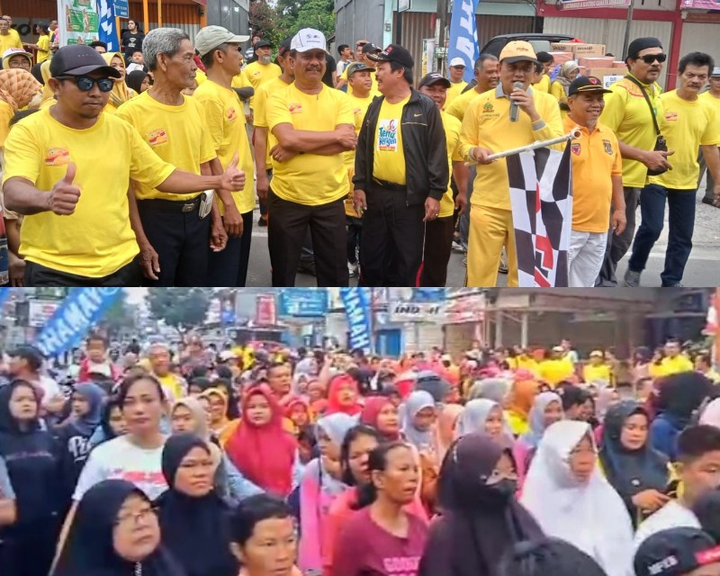 Ribuan Warga Pekanbaru Jalan Santai Bersama H Amran Bacaleg DPRD Riau dari Golkar