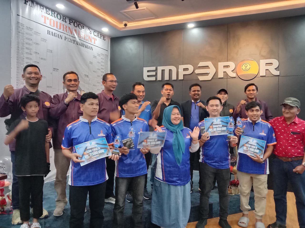 Pebilliar Pekanbaru Borong Juara di Emperor Billiard Piala Wali Kota