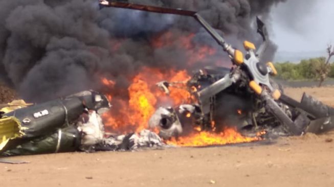 Helikopter MI 17 Penerbad Terjatuh, Tiga Orang Dilaporkan Tewas