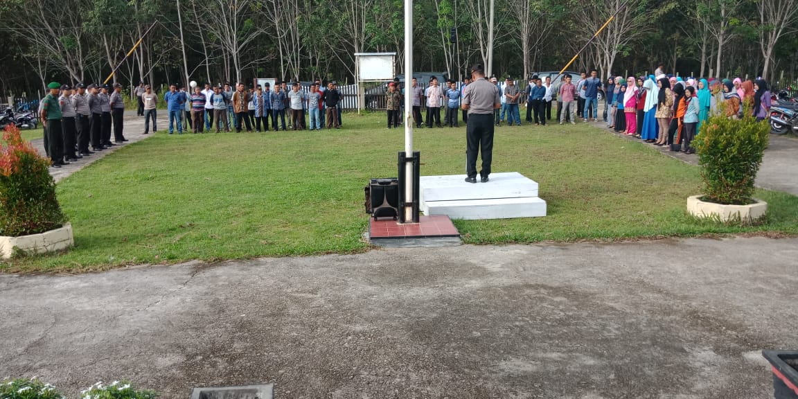 Jelang Pilgubri Polres Kuansing Gelar Apel Linmas Serentak di Seluruh Polsek