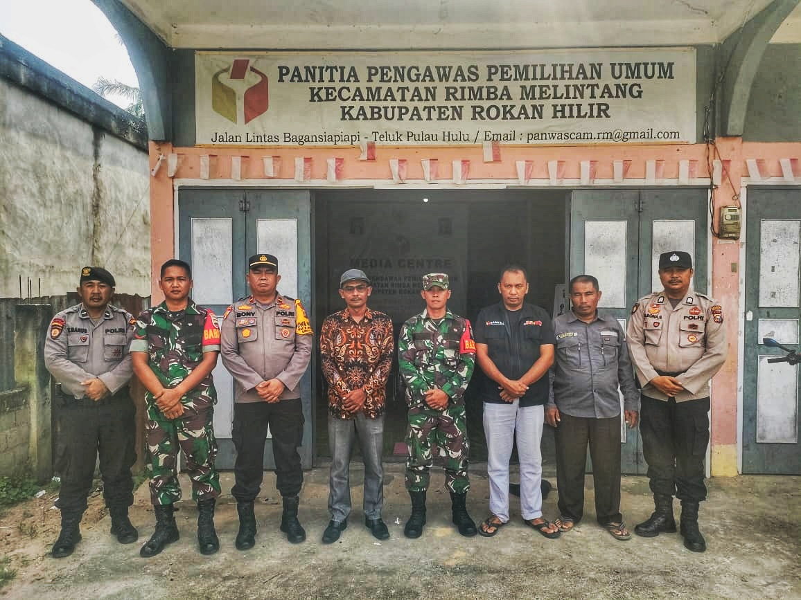 Kapolsek Rimba Melintang Rangkul Panwascam dan Koramil Ajak Warga Datang ke TPS