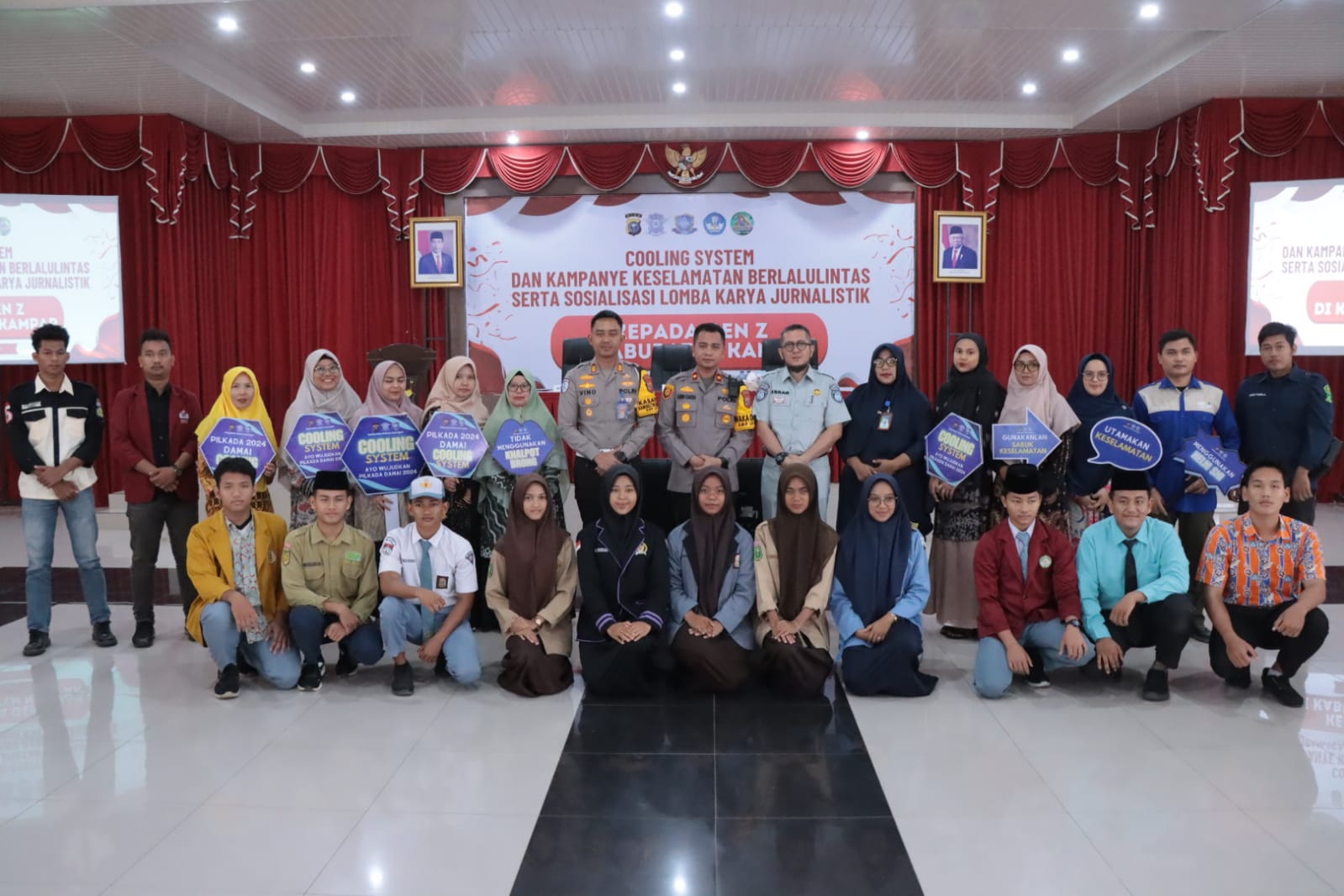 Polres Kampar Sosialisasi Keselamatan Lalu Lintas dan Lomba Karya Jurnalistik