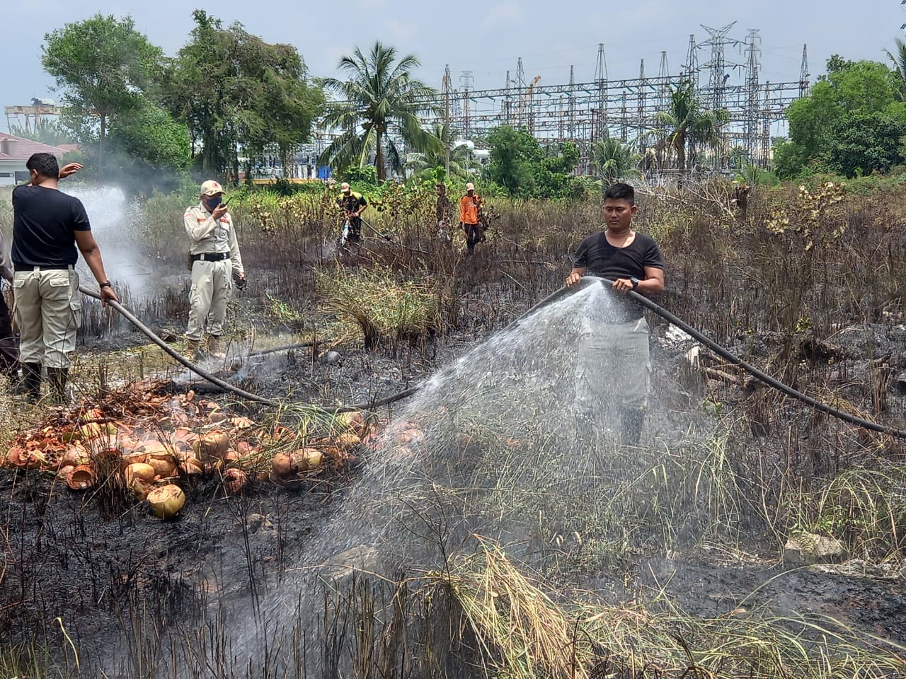 Lahan Kosong di Tanjung Datuk Pekanbaru Terbakar