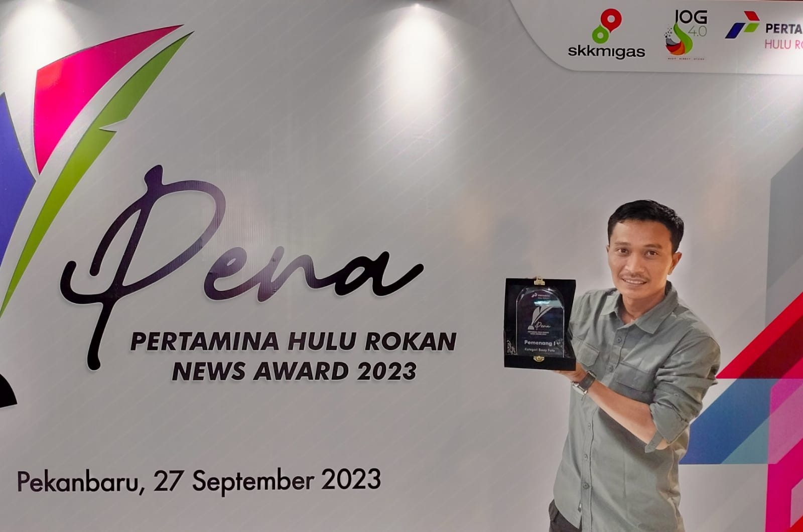 Fotografer Riauaktual.com Juara Pertama Essay Foto di Pertamina Hulu Rokan News Award 2023