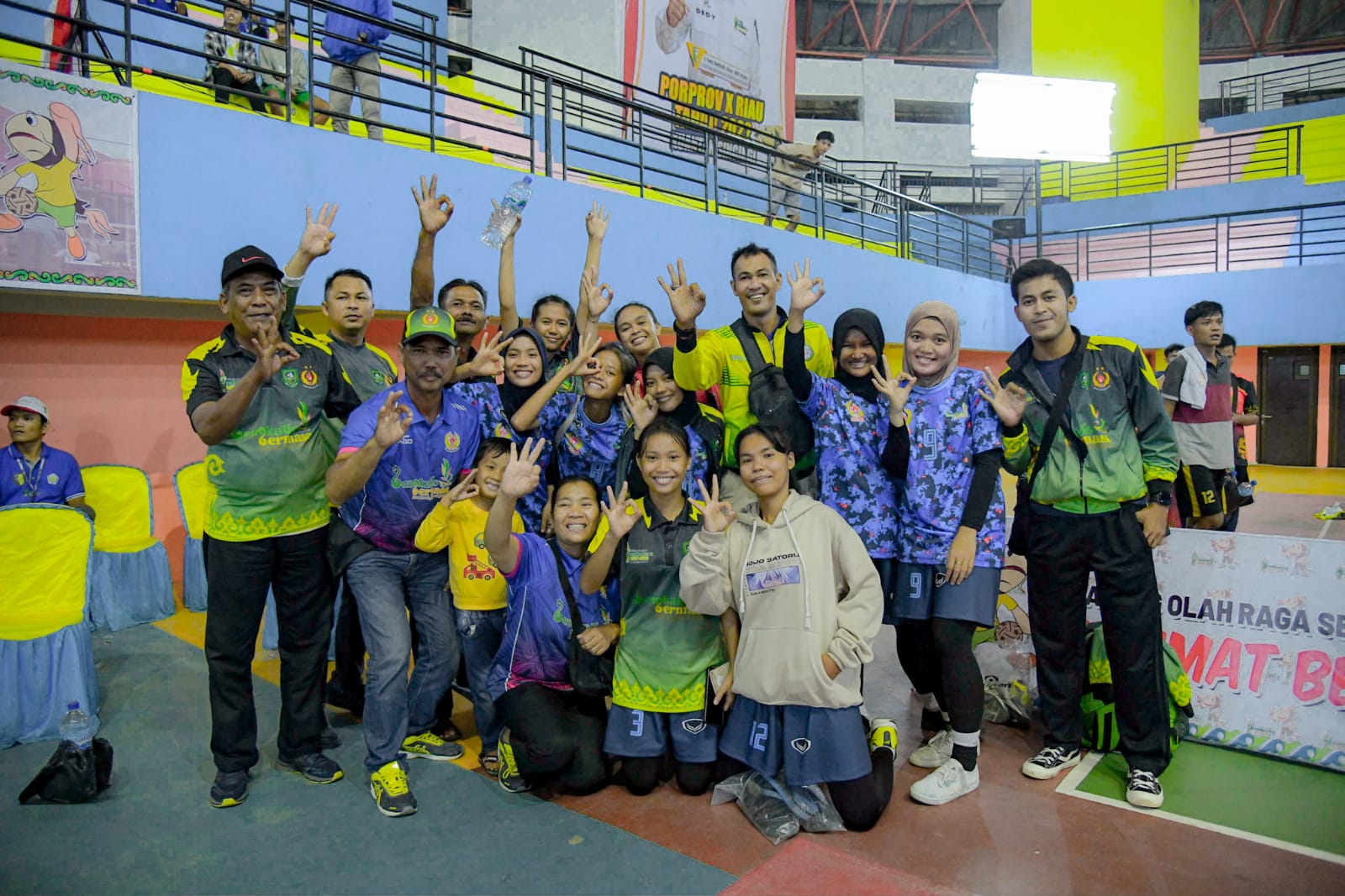 Takraw Putri Bengkalis Raih Emas