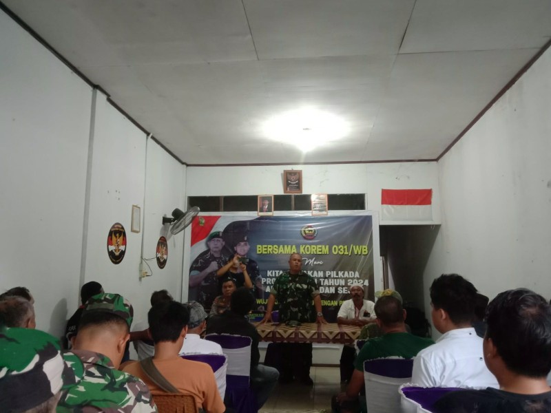 Sinergi TNI-Polri Sosialisasi Pilkada Damai 2024 di Kecamatan Rengat