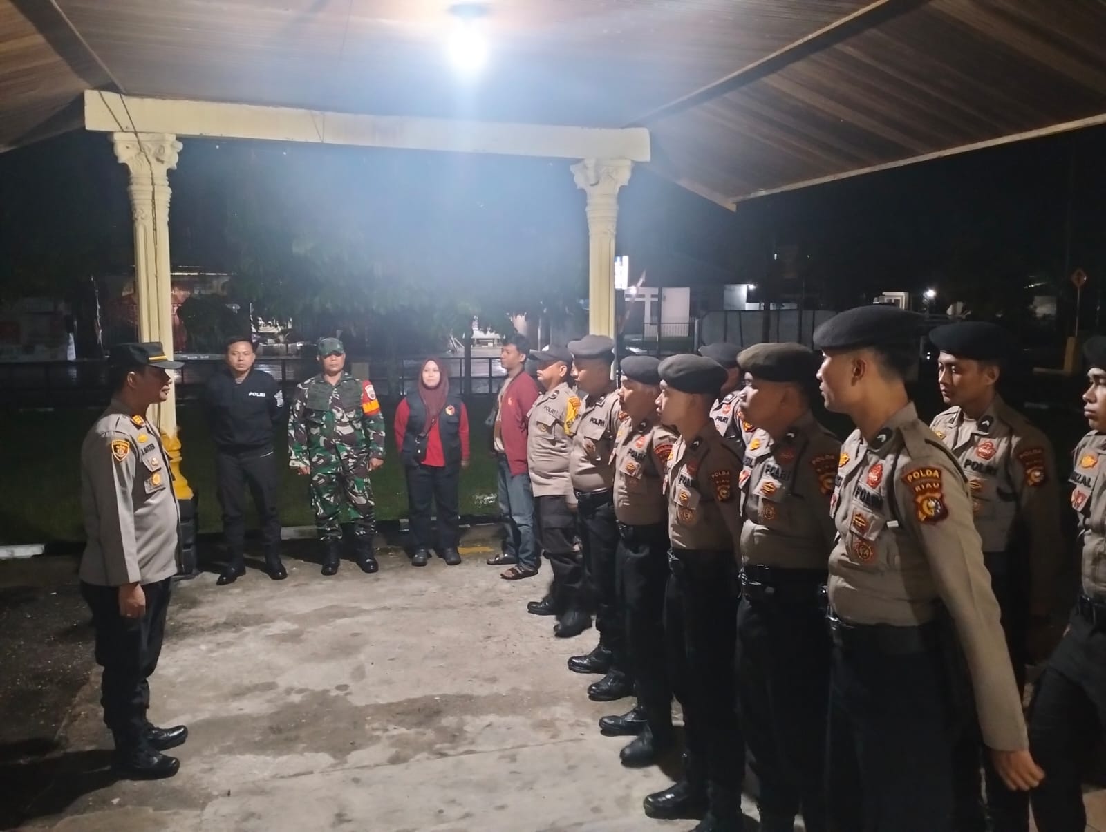 Polsek Singingi Gelar Apel Gabungan untuk Antisipasi Money Politik Pilkada 2024