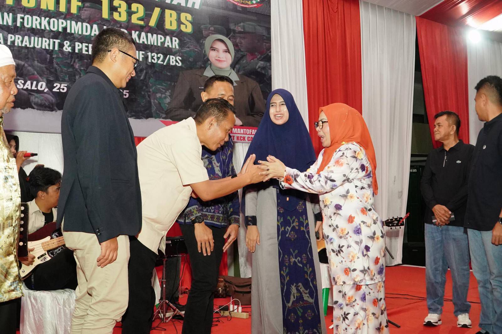 Wabup Kampar Hadiri Ramah Tamah Danyonif 132/BS Letkol Inf Diyan Mantofani