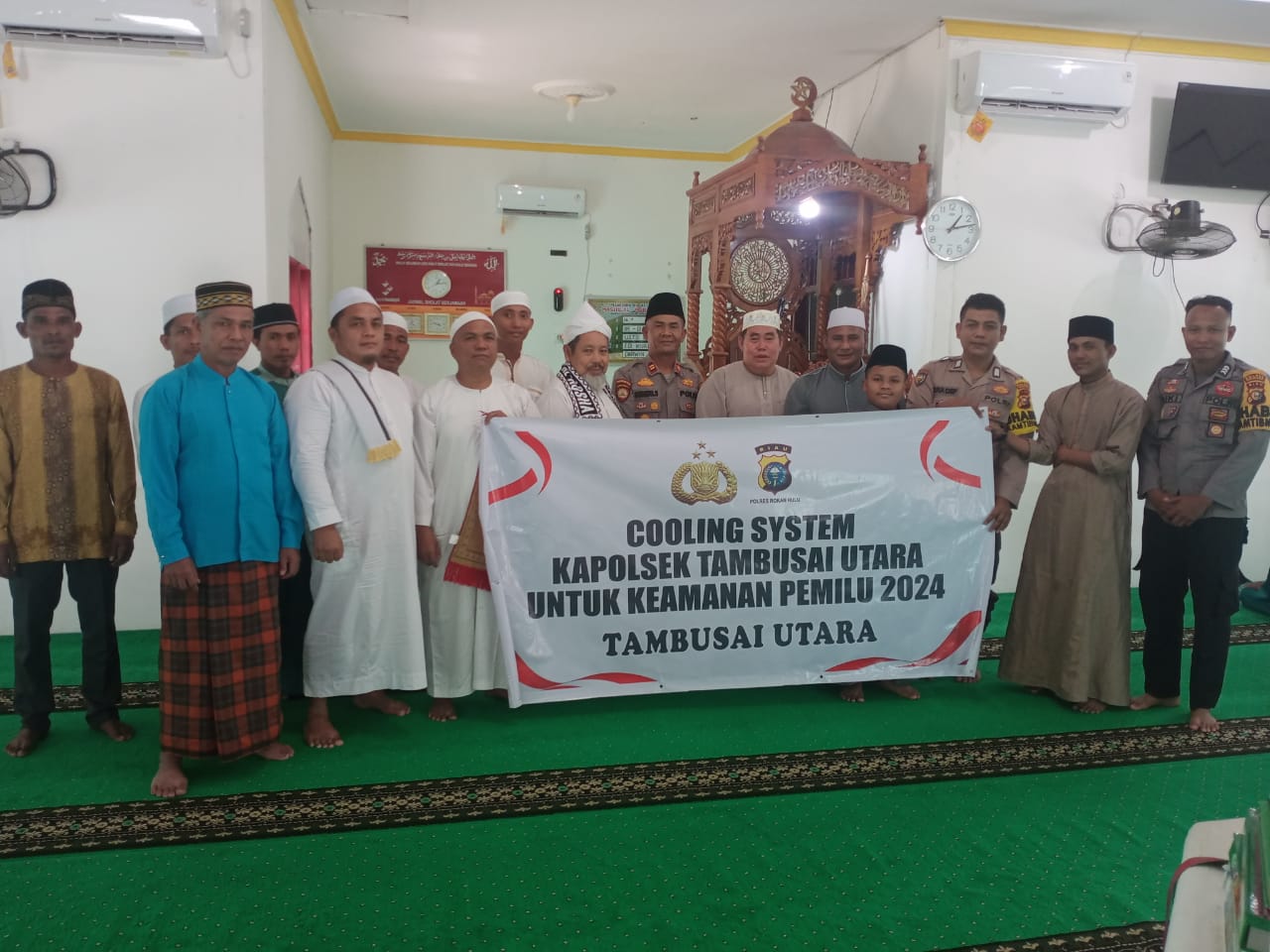 Dekati Warga Secara Agamis, Polsek Tambusai Utara Ajak Sukseskan Pemilu Damai