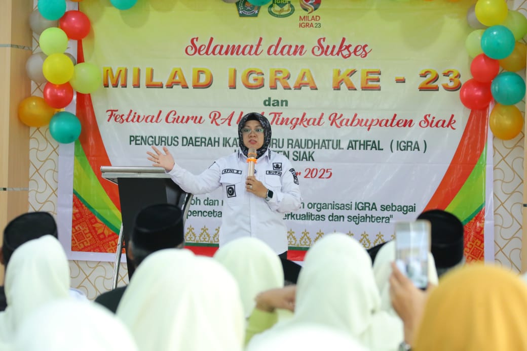 Milad IGRA ke-23 Siak, Afni: Saya jadi Bupati Saja, Tak Sanggup Jadi Guru TK