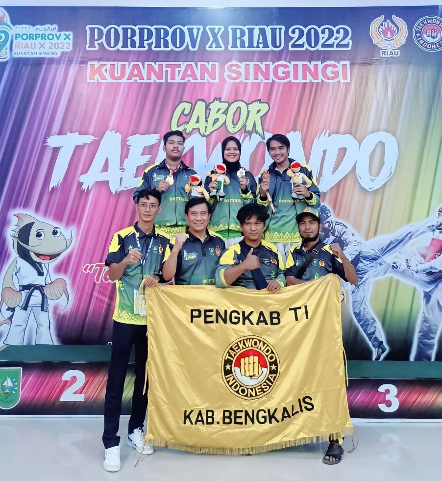 Hari Kedua, Atlet Taekwondo Bengkalis Raih 1 Perak dan 2 Perunggu