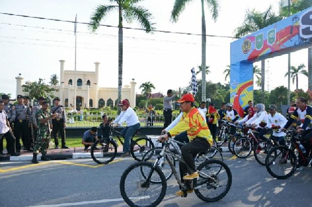 Ramaikan Tour de Siak 2016, Bupati Siak Ikuti Acara Fun Bike