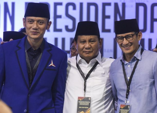 Nama AHY Menguat Jadi Ketua Tim Pemenangan Prabowo-Sandi