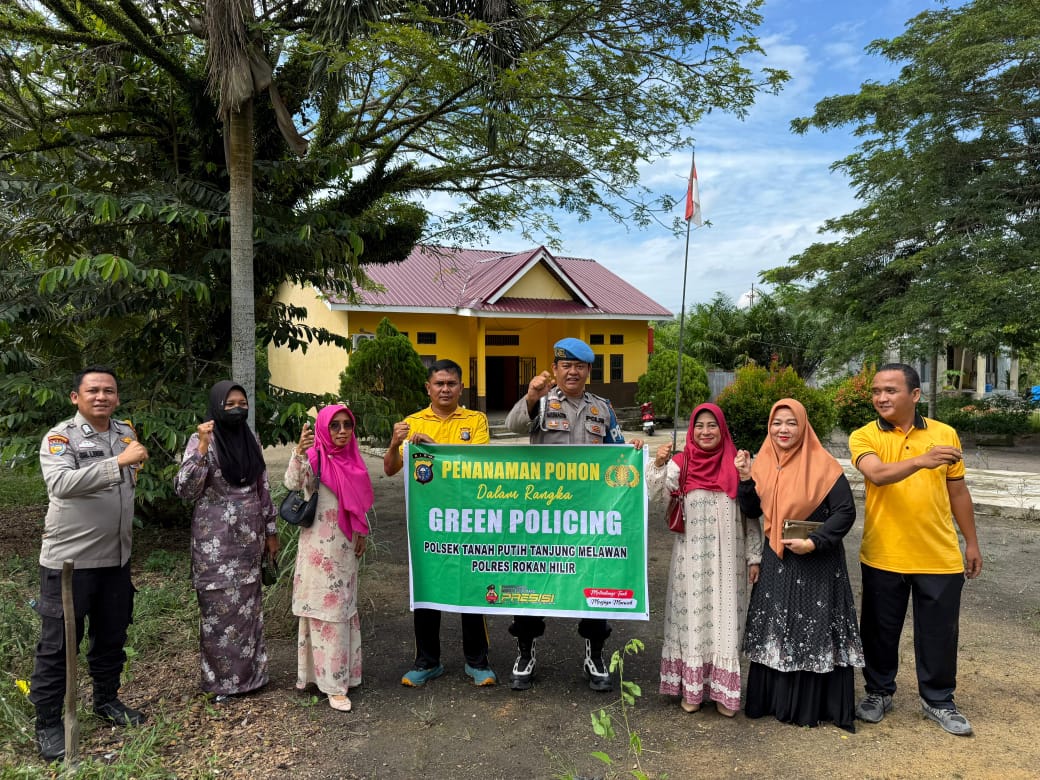 Green Policing, Polsek TPTM Tanam Bibit Pohon di Kantor UPTD Dinas Pendidikan