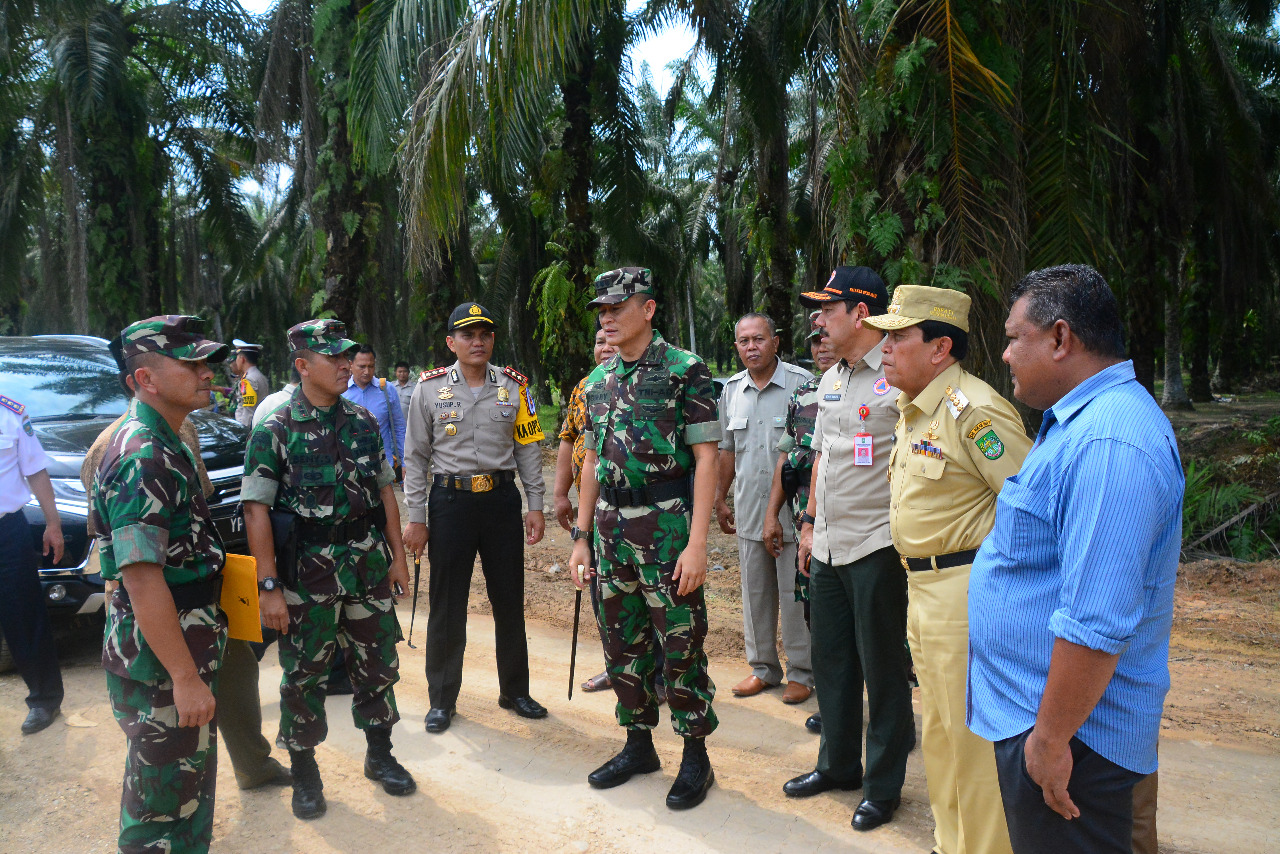 Danrem 031/WB dan BPBD Riau Tinjau Karhutla dan Lokasi Rencana Kunjungan Presiden RI