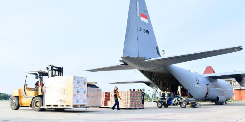 Presiden Prabowo Kirimkan Bantuan Menggunakan Empat Pesawat Untuk Tiga Provinsi Dilanda Bencana