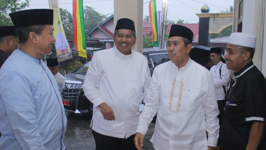 Bupati Alfedri Sambut Kunjungan Safari Ramadhan Gubernur Riau di Tualang