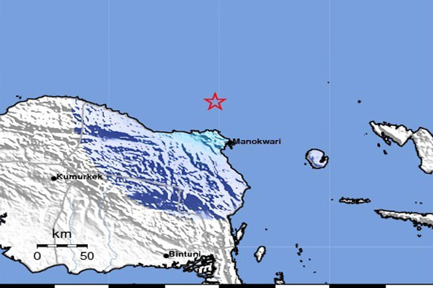 Gempa 4,8 SR Guncang Manokwari Papua Barat