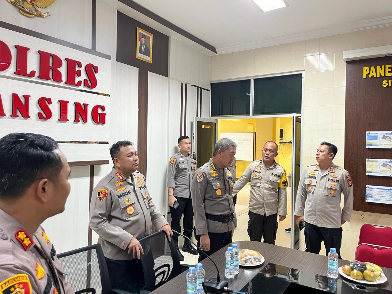 Irwasda dan Dir Reskrimsus Polda Riau Pantau Pos OMB di Kuansing