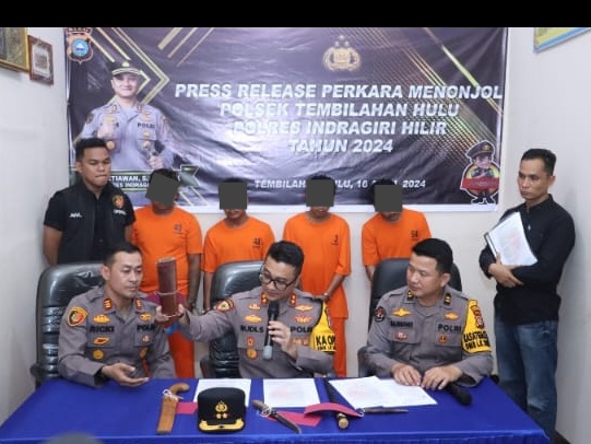 Empat Pemuda Ditangkap Polisi di Inhil Riau karena Aksi Percobaan Pembegalan Terkait Miras