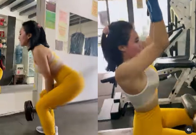 Wika Salim Olahraga Pakai Baju Kuning, Netizen: Semangat Ayang!