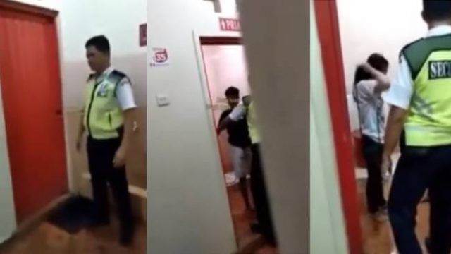 Viral Video Sejoli Digerebek Satpam di Kamar Mandi, Cowok Bilang Enggak, si Cewek Sibuk Benerin Baju