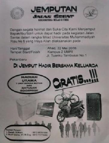 Milad ke Delapan, UMRI Gelar Jalan Sehat