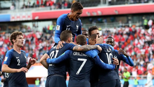 Tundukkan Peru 1-0, Prancis Lolos ke 16 Besar
