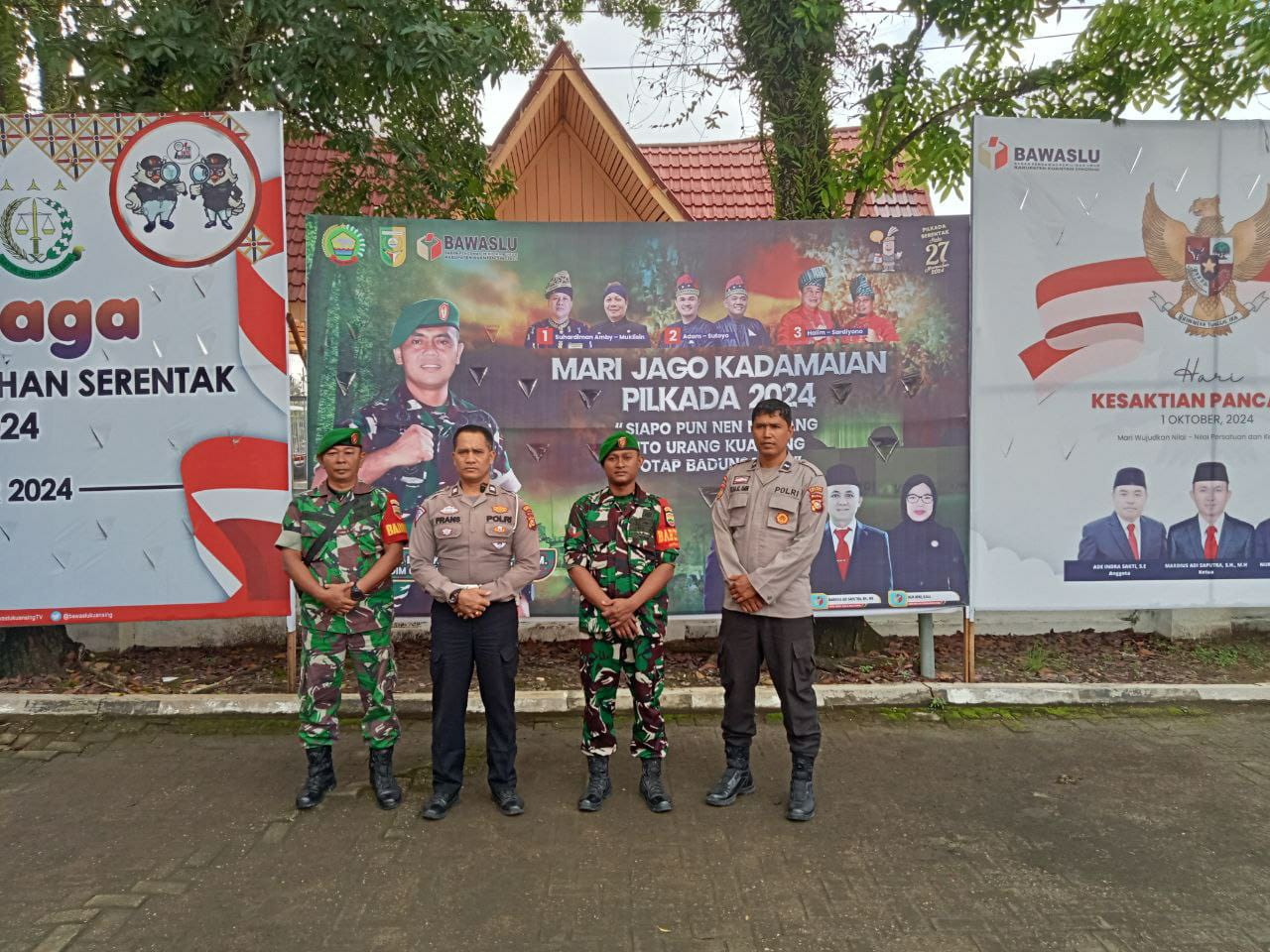 Polres Kuansing Gelar Patroli Sinergitas TNI-Polri, Pantau Kantor KPU, Gudang Logistik dan Bawaslu Jelang Pilkada 2024