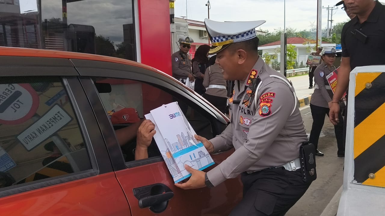 Dirlantas Polda Riau Pantau Arus Libur Panjang di Tol Pekanbaru-Bangkinang