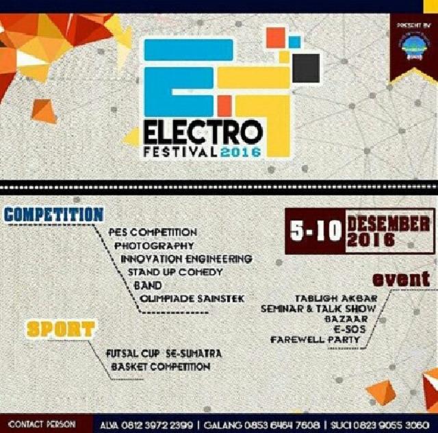 Kenalkan Kampus, Himate UIN Suska Adakan Electro Festival 2016