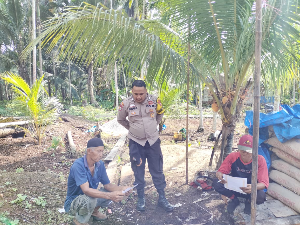 Brigadir Ichsan Syahputra Sosialisasi Pemilu Damai di Desa Tanjung Raja