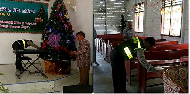 Jelang Natal dan Tahun Baru Polisi Terus Perketat Pengamanan di Gereja