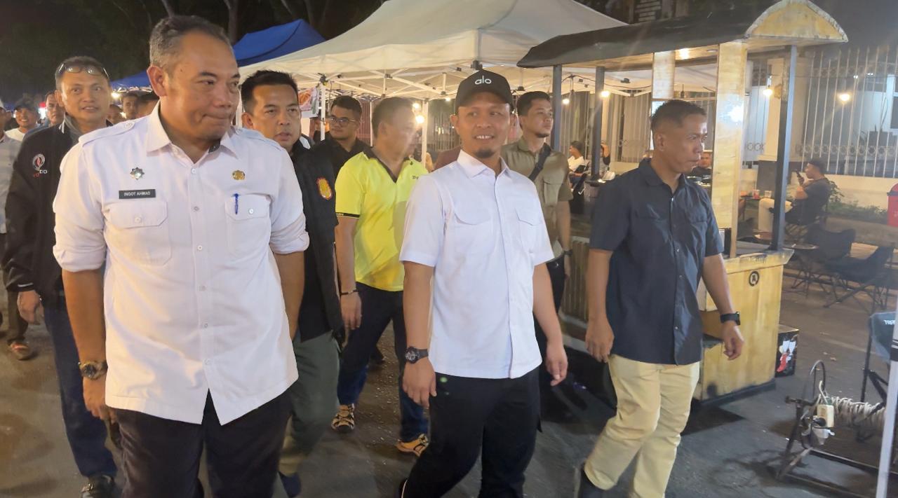 Wako Agung dan Dandim 0301 Pekanbaru Tinjau Kuliner Malam Cut Nyak Dien