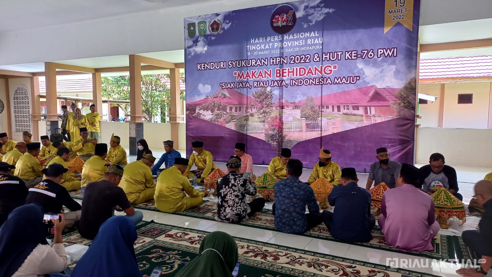 Dihadiri Sejumlah Pejabat, Makan Behidang PWI Riau Diselenggarakan Di Panti Asshidiqiyah