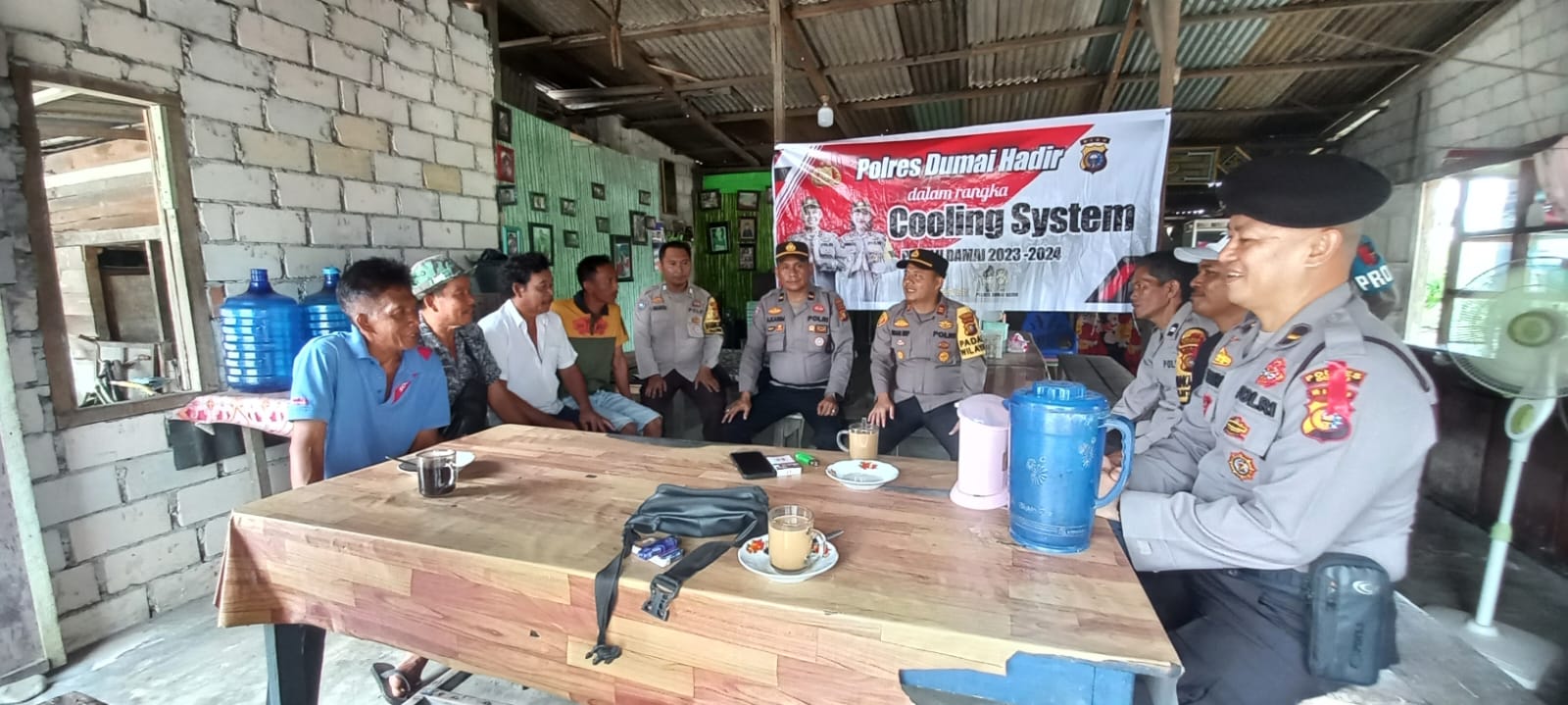 Personel Polsek Bukit Kapur Colling System Pemilu, Ajak Warga Cegah Hoax dan Isu Sara