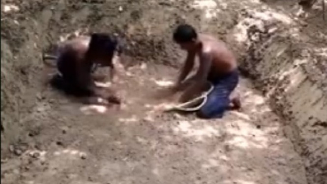 Dua Orang Menggali Tanah Kering, Hasilnya Bikin Melongo
