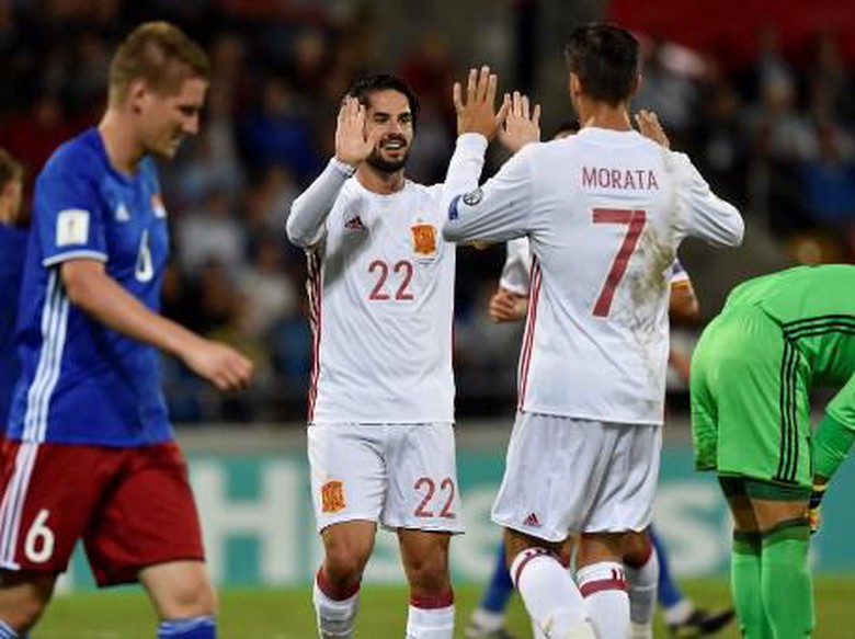 Spanyol Hancurkan Liechtenstein 8-0